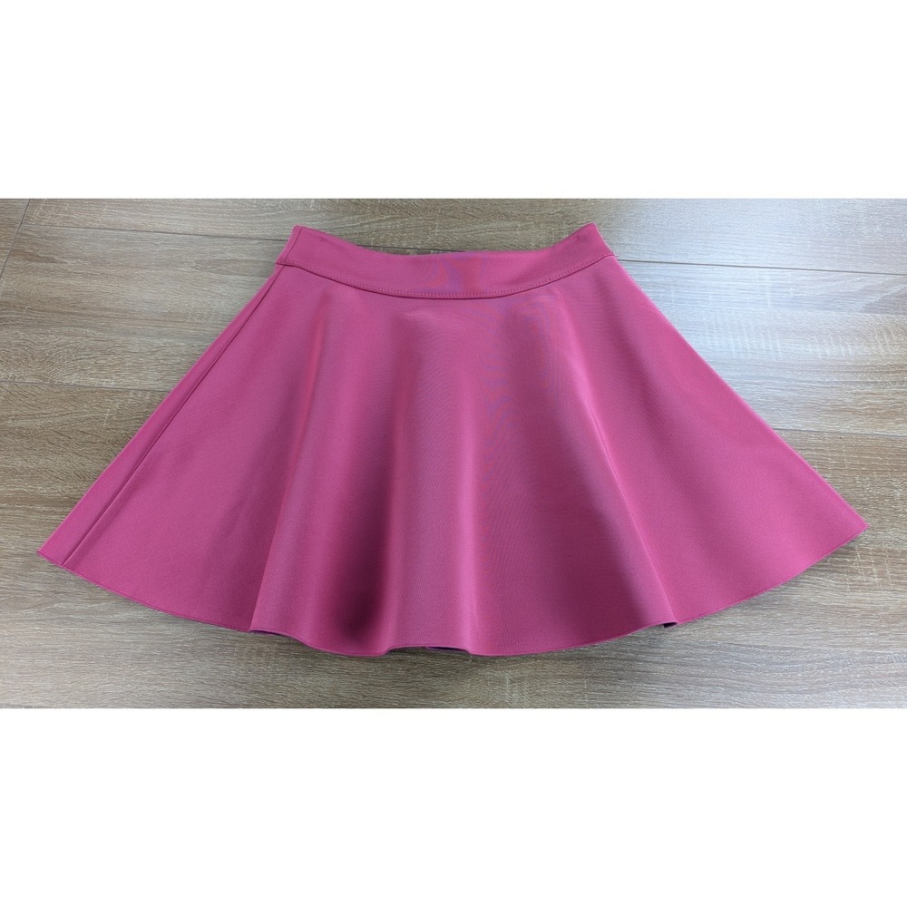 Mo&Co De Paris Skater Skirt Pink Neoprene Size 42/46 EU High Waist Full Zip